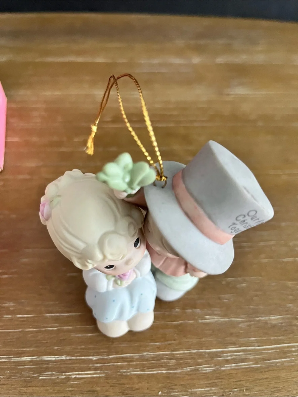 PRECIOUS MOMENT FIGURINE - OUR FIRST CHRISTMAS TOGETHER   ORNAMENT --- 878855